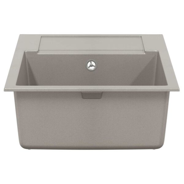 vidaXL Waschbecken Grau 780 x 500 mm 80% Quarz und 20% Harz