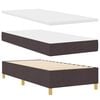 vidaXL Boxspringbett mit Matratze Dunkelgrau 90x190 cm Dunkelbraun