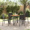 vidaXL Garten Essgruppe 5 pcs Schwarz und Braun Poly-Rattan