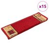 vidaXL Treppenmatten Selbstklebend 15 Stk. 65x21x4 cm Rot
