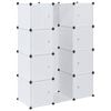 vidaXL Modularer Schrank mit 9 F&auml;chern 109x36,5x143 cm Wei&szlig;