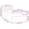 vidaXL Boxspringbett mit Matratze Dunkelblau 80x220 cm Samt