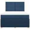 vidaXL Boxspringbett mit Matratze Blau 160x200 cm Stoff
