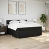 vidaXL Boxspringbett mit Matratze Schwarz 200x200 cm Stoff