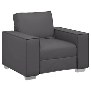 vidaXL Sofa-Sessel Grau 100 cm Kunstleder