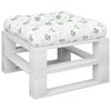 vidaXL Palettenkissen Blattmuster 50x50x12 cm Stoff