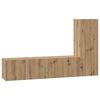 vidaXL TV-Schrankset Wandmontiert 3 pcs Artisan-Eiche Holzwerkstoff