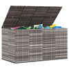 vidaXL Garten-Kissenbox PE Rattan 194x100x103 cm Grau