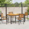vidaXL Garten Essgruppe 5 pcs Schwarz und Braun Poly-Rattan