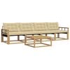 vidaXL Outdoor-Sofagarnitur 5 pcs Wei&szlig; und Beige 79 x 79 x 37 cm
