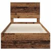 vidaXL Bettrahmen mit Kopfteil Altholz 100 x 200 cm Holzwerkstoff