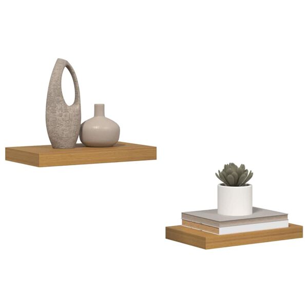 vidaXL Wandregal 2 pcs Beige 40 x 23,5 x 4 cm Holzwerkstoff