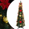 vidaXL K&uuml;nstlicher Weihnachtsbaum mit 100 LEDs Gr&uuml;n 155 cm PVC