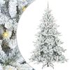 vidaXL K&uuml;nstlicher klappbarer Weihnachtsbaum Wei&szlig; 240 cm PVC und Stahl