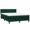 vidaXL Boxspringbett mit Matratze Dunkelgr&uuml;n 140x210 cm Samt