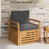 vidaXL Outdoor-Sofagarnitur Massives Akazienholz und Polyester Natur