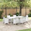 vidaXL Garten-Esstisch Weiß 200 x 100 x 73 cm Poly-Rattan