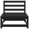 vidaXL 3-tlg. Garten-Lounge-Set Schwarz Massivholz Kiefer