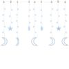 vidaXL Lichterketten Stern und Mond Fernbedienung 138 LEDs Kaltwei&szlig;