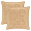 vidaXL Kissenbezug 2 stk. HOUTEN Creme 40 x 40 cm Faux Kaninchenfell