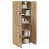 vidaXL Highboard 2 pcs Artisan-Eiche Ingenieurholz und Glas