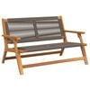 vidaXL Garten Relax Bank Grau Massivholz Akazie