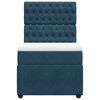 vidaXL Boxspringbett mit Matratze Dunkelblau 80x200 cm Samt