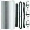 vidaXL Bodenmontierter Sechseckzaun 25 x 1 m PVC-beschichteter Stahl