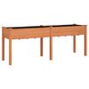 vidaXL Pflanzk&uuml;bel mit Einsatz Braun 203x53x76 cm Massivholz Tanne