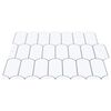 vidaXL Dekorative Aufkleber 10 pcs Wei&szlig; Grau 30 x 30 x 0,8 cm