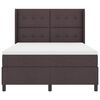 vidaXL Boxspringbett mit Matratze Dunkelbraun 140 x 190 cm Stoff