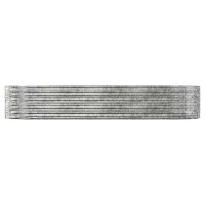 vidaXL Hochbeet Silbern 367x140x68 cm Pulverbeschichteter Stahl