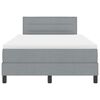 vidaXL Boxspringbett mit Matratze mit LED Hellgrau 120 x 200 cm Stoff