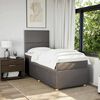 vidaXL Boxspringbett mit Matratze Taupe 80x200 cm Stoff