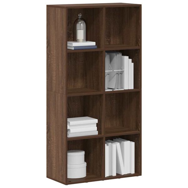 vidaXL B&uuml;cherregal/Sideboard Braun Eiche 66&times;30&times;130 cm Holzwerkstoff
