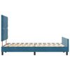 vidaXL Boxspringbett mit Kopfteil Dunkelblau 120 x 200 cm Samt