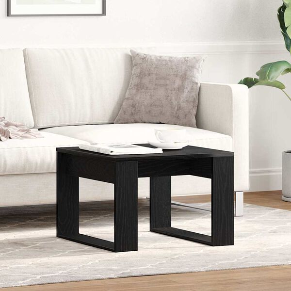 vidaXL Couchtisch Schwarz Eichen-Optik 50 x 50 x 35 cm Holzwerkstoff