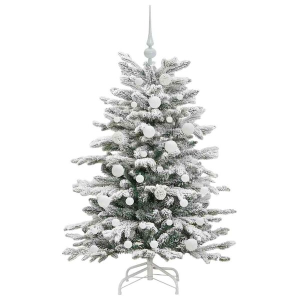 vidaXL K&uuml;nstlicher klappbarer Weihnachtsbaum Wei&szlig; 120 cm PE und PVC