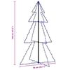 vidaXL Weihnachtsbaum in Kegelform 160 LEDs Indoor & Outdoor 78x120 cm