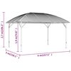 vidaXL Pavillon mit Bogendach 3x4 m Anthrazit