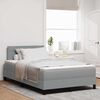 vidaXL Boxspringbett mit Matratze Hellgrau 120 x 190 cm Stoff