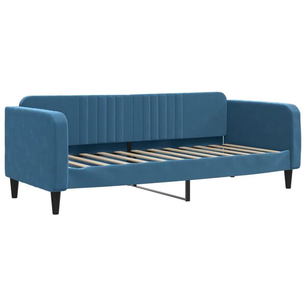 vidaXL Tagesbett Ausziehbar mit Schubladen Blau 80x200 cm Samt