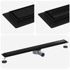 vidaXL Duschablauf 2-in-1 mit 360&deg; Siphon Schwarz 90 cm Edelstahl 304