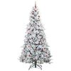 vidaXL K&uuml;nstlicher klappbarer Weihnachtsbaum Wei&szlig; 240 cm PE und PVC
