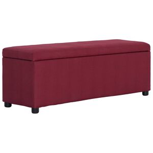 vidaXL Bank mit Staufach 116 cm Weinrot Polyester