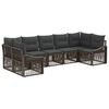 vidaXL Gartensofa-set 7 stk. 7-Sitzanzahl Grau Poly-Rattan