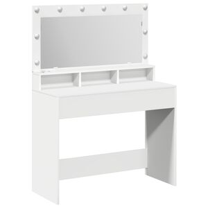 vidaXL Schminktisch mit Regal Wei&szlig; 100 x 41 x 135 cm Holzwerkstoff