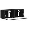 vidaXL TV-Wandschrank 2 pcs Schwarz 60 x 31 x 29,5 cm Holzwerkstoff