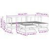 vidaXL Garten-Lounge-Set 5 pcs Wachsbraun Massives Kiefernholz