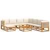 vidaXL 9-tlg. Gartensofa-Set mit Kissen Holz Akazie & Rattan